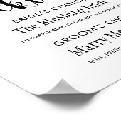 Signature Cocktails Poster Sign | Zwarte Script (Hoek)