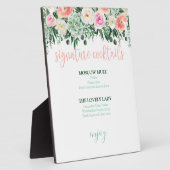 Signature Cocktails Sign - Succulents Wedding Fotoplaat (Zijkant)