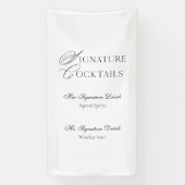 Signature Cocktails Wedding Bar Sign Spandoek (Verticaal)