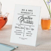 Signature Cocktails Wedding Drinken Pedestal Sign Reclamebord Met Voetstuk (Insitu)