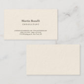 Signature Cream Elegant Consultant minimalist Visitekaartje (Voorkant / Achterkant)