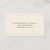 Signature Cream Elegant Plain Simple Minimalist Visitekaartje (Achterkant)