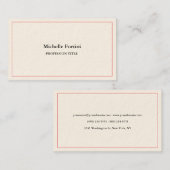 Signature Cream Elegant Plain Simple Minimalist Visitekaartje (Voorkant / Achterkant)