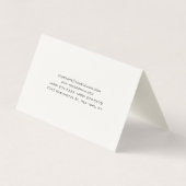Signature Cream Elegant Plain Simple Minimalist Visitekaartje (Achterkant)
