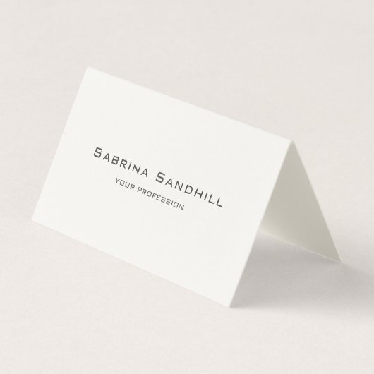 Signature Cream Elegant Plain Simple Minimalist Visitekaartje (Voorkant)