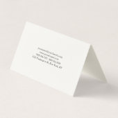 Signature Cream Elegant Plain Simple Minimalist Visitekaartje (Achterkant)