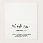 Signature Cream Elegant Plain Simple Minimalist Visitekaartje (Buitenkant ongevouwen)