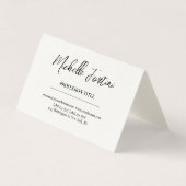 Signature Cream Elegant Plain Simple Minimalist Visitekaartje (Voorkant)