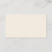 Signature Cream Elegant Plain Simple Minimalist Visitekaartje (Achterkant)