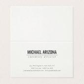 Signature Cream Minimalist Simple Plain Visitekaartje (Buitenkant ongevouwen)