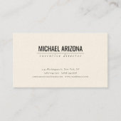 Signature Cream Minimalist Simple Plain Visitekaartje (Voorkant)