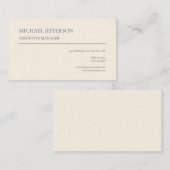 Signature Cream Modern Elegant Eenvoudig Blauw Wit Visitekaartje (Voorkant / Achterkant)