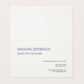 Signature Cream Modern Elegant Simple Visitekaartje (Buitenkant ongevouwen)