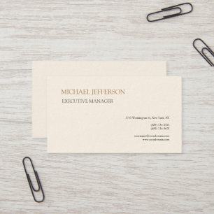 Signature Cream Modern Elegant Simple Visitekaartje