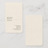 Signature Cream Modern Professional Exclusief Visitekaartje (Voorkant / Achterkant)