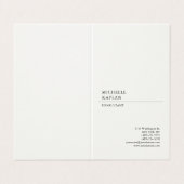 Signature Cream Modern Professional Exclusief Visitekaartje (Buitenkant ongevouwen)