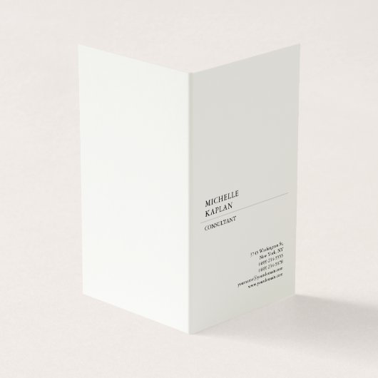 Signature Cream Modern Professional Exclusief Visitekaartje (Buitenkant)