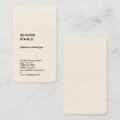 Signature Cream Plain Modern minimalist Visitekaartje (Voorkant / Achterkant)