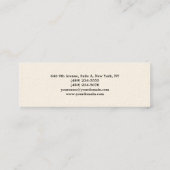 Signature Cream Simple Plain Minimalist klassikaal Mini Visitekaartje (Achterkant)