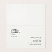 Signature Cream Trendy Modern Minimalist Plain Visitekaartje (Buitenkant ongevouwen)