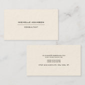 Signature Cream Unique Minimalist Visitekaartje (Voorkant / Achterkant)