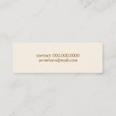 Signature Cream visitekaartje met scriptnaam (Achterkant)