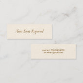 Signature Cream visitekaartje met scriptnaam (Voorkant / Achterkant)