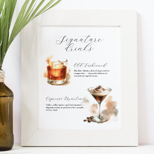 Signature Dranken Bar Kar Signs Poster