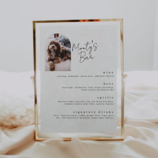 Signature Dranken Pet Bar Menu Poster