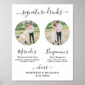 Signature Drankjes Elegante Aangepaste Foto Bruilo Poster (Voorkant)