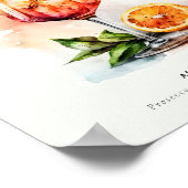 Signature Drink Aperol Spritz Vrijgezellenfeest Poster (Hoek)