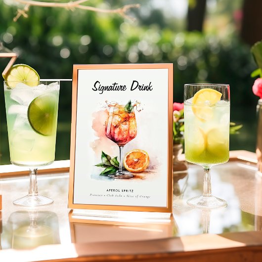 Signature Drink Aperol Spritz Vrijgezellenfeest Poster