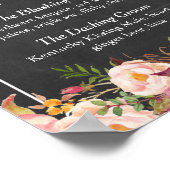 Signature Drink Cocktail Floral Chalkboard Wedding Poster (Hoek)