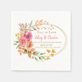 Signature drink fall bruiloft cocktail napkins servet (Voorkant)