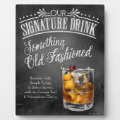 Signature Drink Sign: Iets Old Fashioned Plaq Fotoplaat (Voorkant)