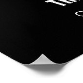 Signature Drink Wedding sign black background Poster (Hoek)