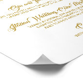 Signature Drink Wedding Sign - Gold Foil (Faux) Poster (Hoek)