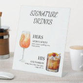 Signature Drink zijn Hers Aperol Spritz Rum & Coke Reclamebord Met Voetstuk (Insitu)