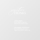 Signature Drinken Bar Acryl/Spiegel Decal Sign (Vel)