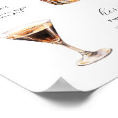 Signature Drinken Bruiloft Cocktails Poster (Hoek)