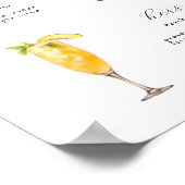 Signature Drinken Bruiloft Cocktails Poster (Hoek)