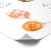 Signature Drinken Bruiloft Cocktails Poster (Hoek)