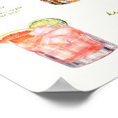 Signature Drinken Bruiloft Cocktails Poster (Hoek)