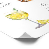 Signature Drinken Bruiloft Cocktails Poster (Hoek)