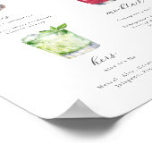 Signature Drinken Bruiloft Cocktails Poster (Hoek)