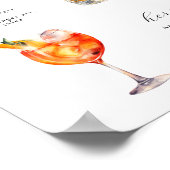 Signature Drinken Bruiloft Cocktails Poster (Hoek)