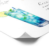 Signature Drinken Bruiloft Cocktails Poster (Hoek)