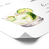 Signature Drinken Bruiloft Cocktails Poster (Hoek)