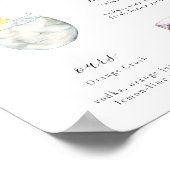 Signature Drinken Bruiloft Cocktails Poster (Hoek)