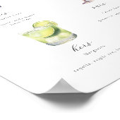 Signature Drinken Bruiloft Cocktails Poster (Hoek)